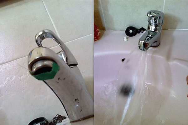 Tape Stuck Over Tap Nozzle Prank Sticky Tape Over Tap-End