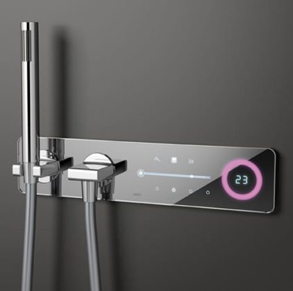 Touch Screen Temperature Gage on Modern Shower Digital Shower Temperature Gauge