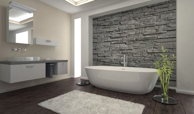 Accent Wall Behind Bath Accent Bathroom Wall