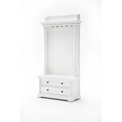 The Provence Halltree Cabinet with Hangers and Cushioned Seating Hallway Cabinet with Hangers and Seating