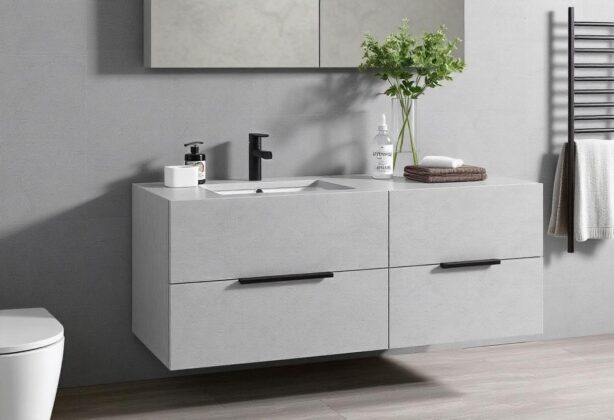 concrete vanity unit