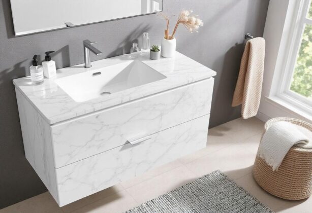quartz vanity unit